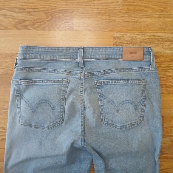 Edwin Light Blue Cropped Jeans - Picture 5 of 7